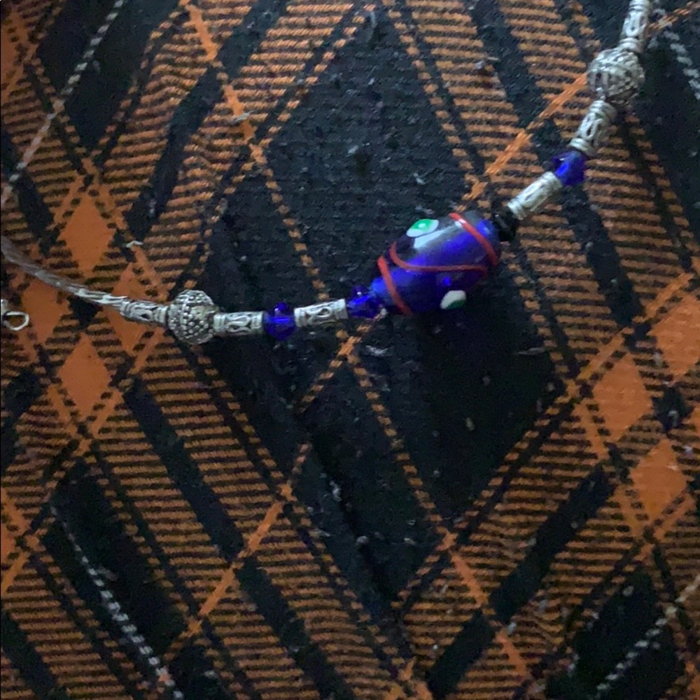Chocked with blue beads